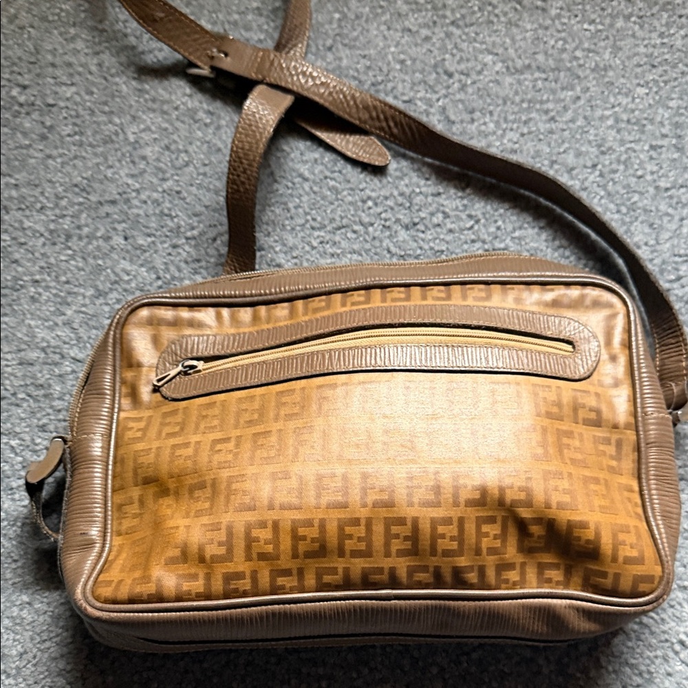 Fendi Tan Monogram crossbody  Bag